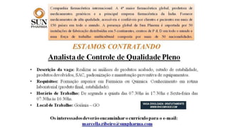 Vagas de Emprego - Goiânia e Região - 19-01-2018