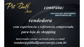 Vagas de Emprego - Goiânia e Região - 19-01-2018