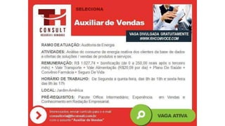 Vagas de Emprego - Goiânia e Região - 19-01-2018