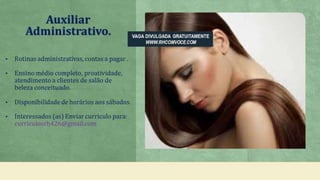 Vagas de emprego - Goiânia e Região - 29-08-2017