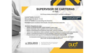 Vagas de emprego - Goiânia e Região - 29-08-2017