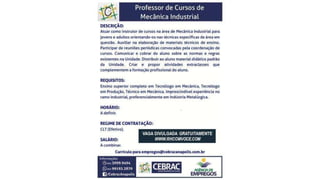 Vagas de emprego - Goiânia e Região - 29-08-2017