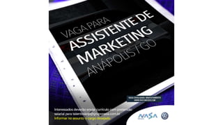 Vagas de emprego - Goiânia e Região - 29-08-2017