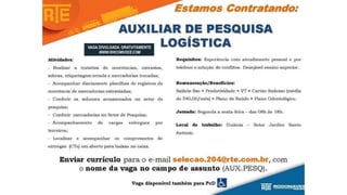 Vagas de emprego - Goiânia e Região - 29-08-2017