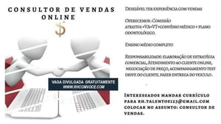 Vagas de emprego - Goiânia e Região - 29-08-2017