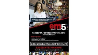 Vagas de emprego - Goiânia e Região - 29-08-2017