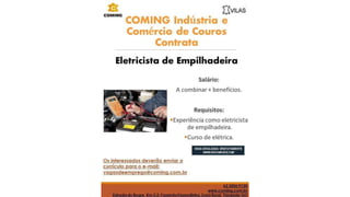 Vagas de emprego - Goiânia e Região - 29-08-2017