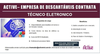 Vagas de emprego - Goiânia e Região - 29-08-2017