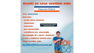 Vagas de emprego - Goiânia e Região - 29-08-2017