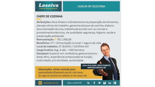 Vagas de emprego - Goiânia e Região - 29-08-2017