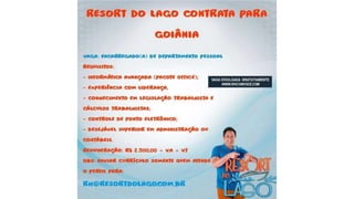 Vagas de emprego - Goiânia e Região - 29-08-2017