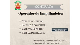 Vagas de emprego - Goiânia e Região - 29-08-2017