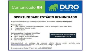 Vagas de emprego - Goiânia e Região - 29-08-2017