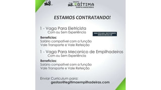 Vagas de emprego - Goiânia e Região - 29-08-2017