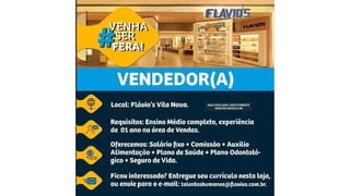 Vagas de emprego - Goiânia e Região - 29-08-2017