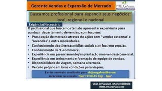Vagas de emprego - Goiânia e Região - 29-08-2017