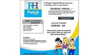 Vagas de emprego - Goiânia e Região - 29-08-2017
