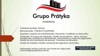 Vagas de emprego - Goiânia e Região - 29-08-2017