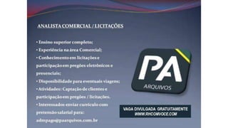 Vagas de emprego - Goiânia e Região - 29-08-2017
