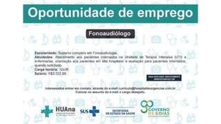 Vagas de emprego - Goiânia e Região - 29-08-2017