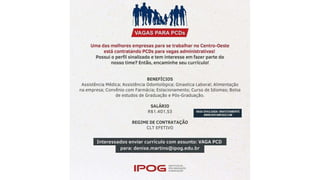 Vagas de emprego - Goiânia e Região - 29-08-2017