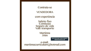 Vagas de emprego - Goiânia e Região - 29-08-2017