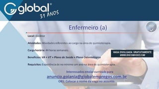 Vagas de emprego - Goiânia e Região - 29-08-2017