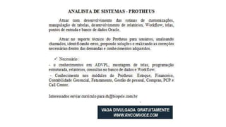 Vagas de emprego - Goiânia e Região - 29-08-2017