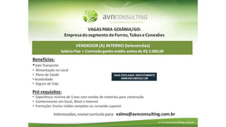 Vagas de emprego - Goiânia e Região - 29-08-2017