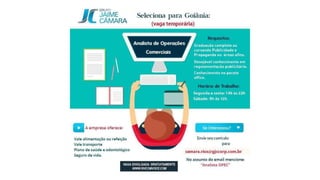 Vagas de emprego - Goiânia e Região - 29-08-2017