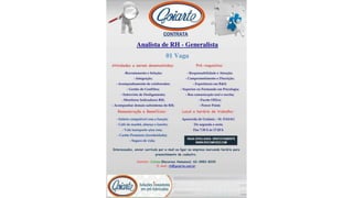 Vagas de emprego - Goiânia e Região - 29-08-2017