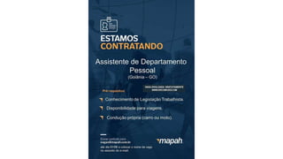 Vagas de emprego - Goiânia e Região - 29-08-2017