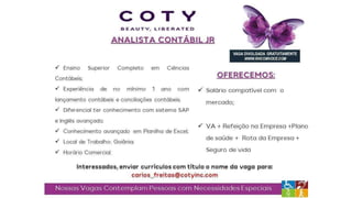 Vagas de emprego - Goiânia e Região - 29-08-2017