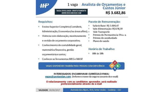 Vagas de emprego - Goiânia e Região - 29-08-2017