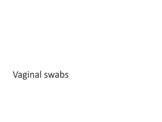 Vaginal swabs
 
