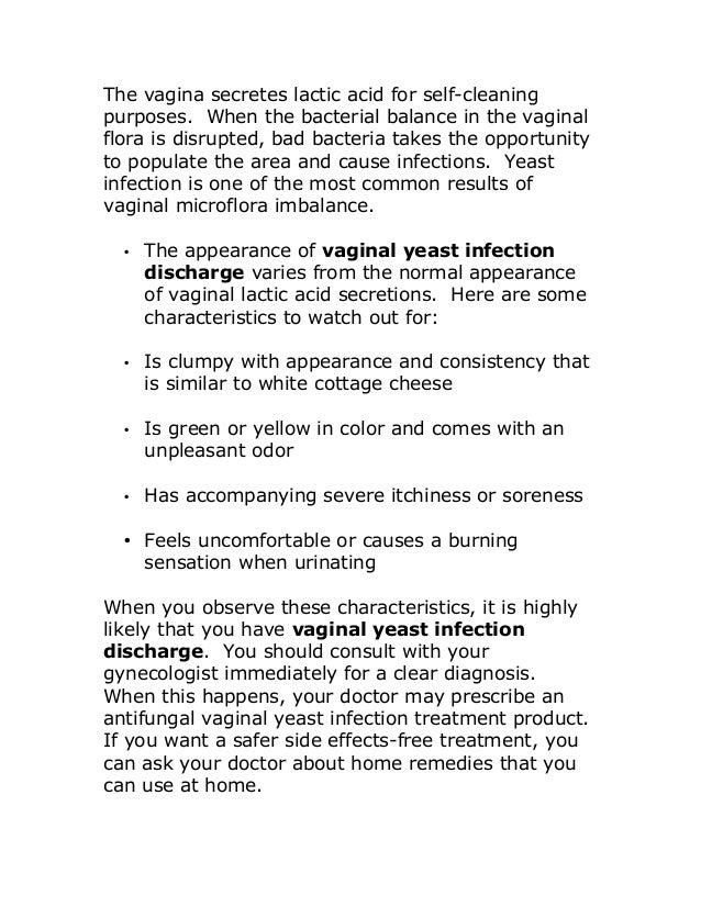 Vaginal Yeast Infection Discharge Characteristics to Watch ...