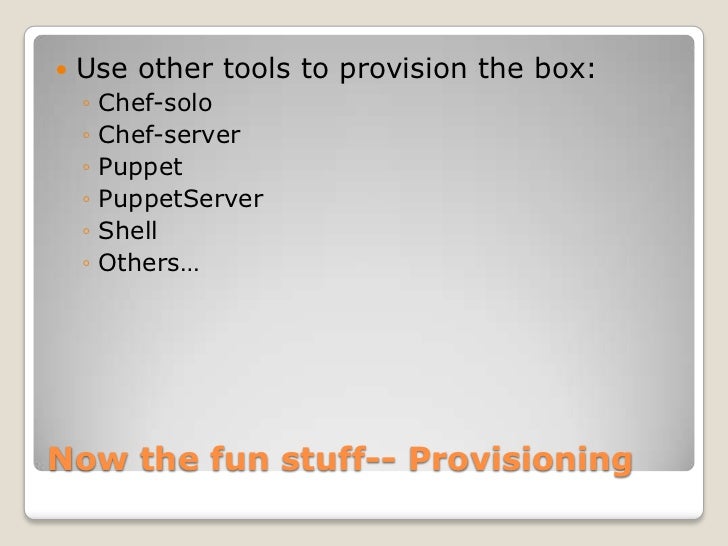vagrant provision vagrant provision