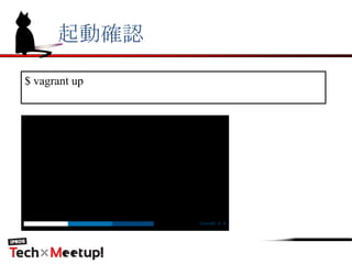 起動確認
$ vagrant up
 