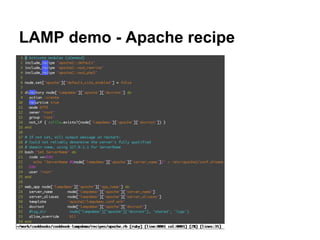LAMP demo - Apache recipe

 