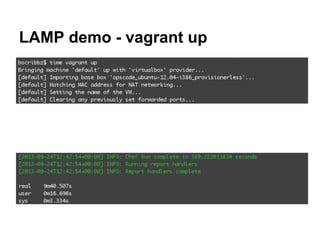 LAMP demo - vagrant up

 