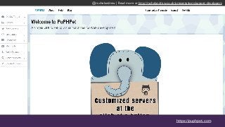 @rachelandrew | Read more at http://rachelandrew.co.uk/presentations/puppet-developers
https://puphpet.com
 