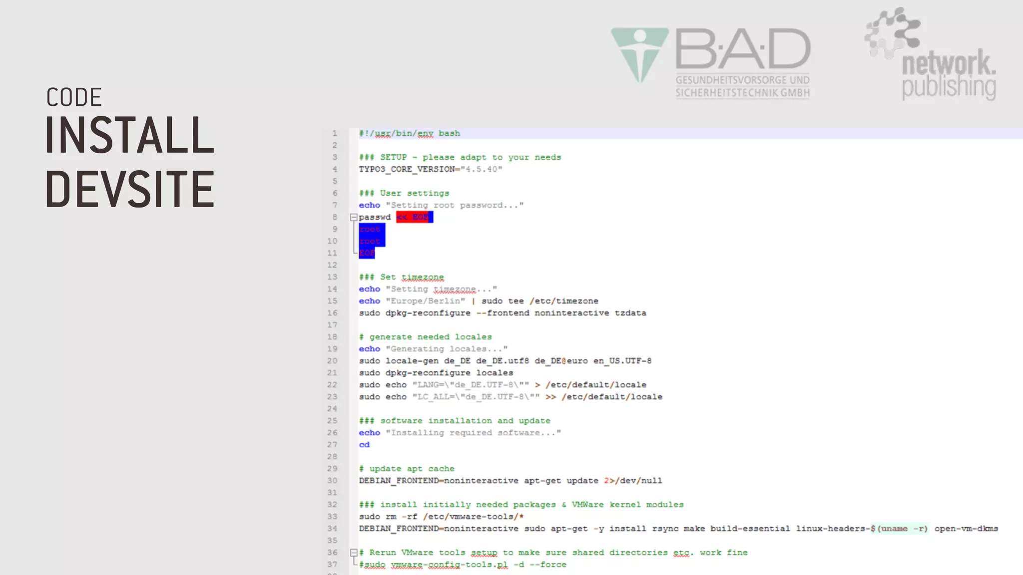 INSTALL
DEVSITE
CODE
 