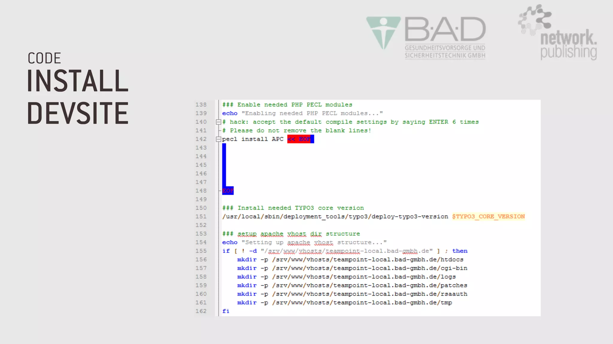 INSTALL
DEVSITE
CODE
 