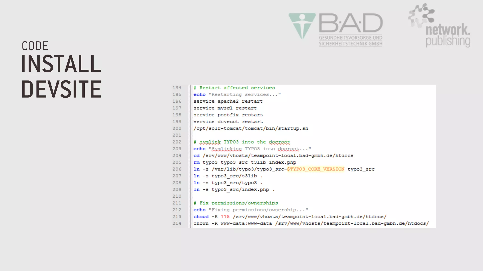 INSTALL
DEVSITE
CODE
 