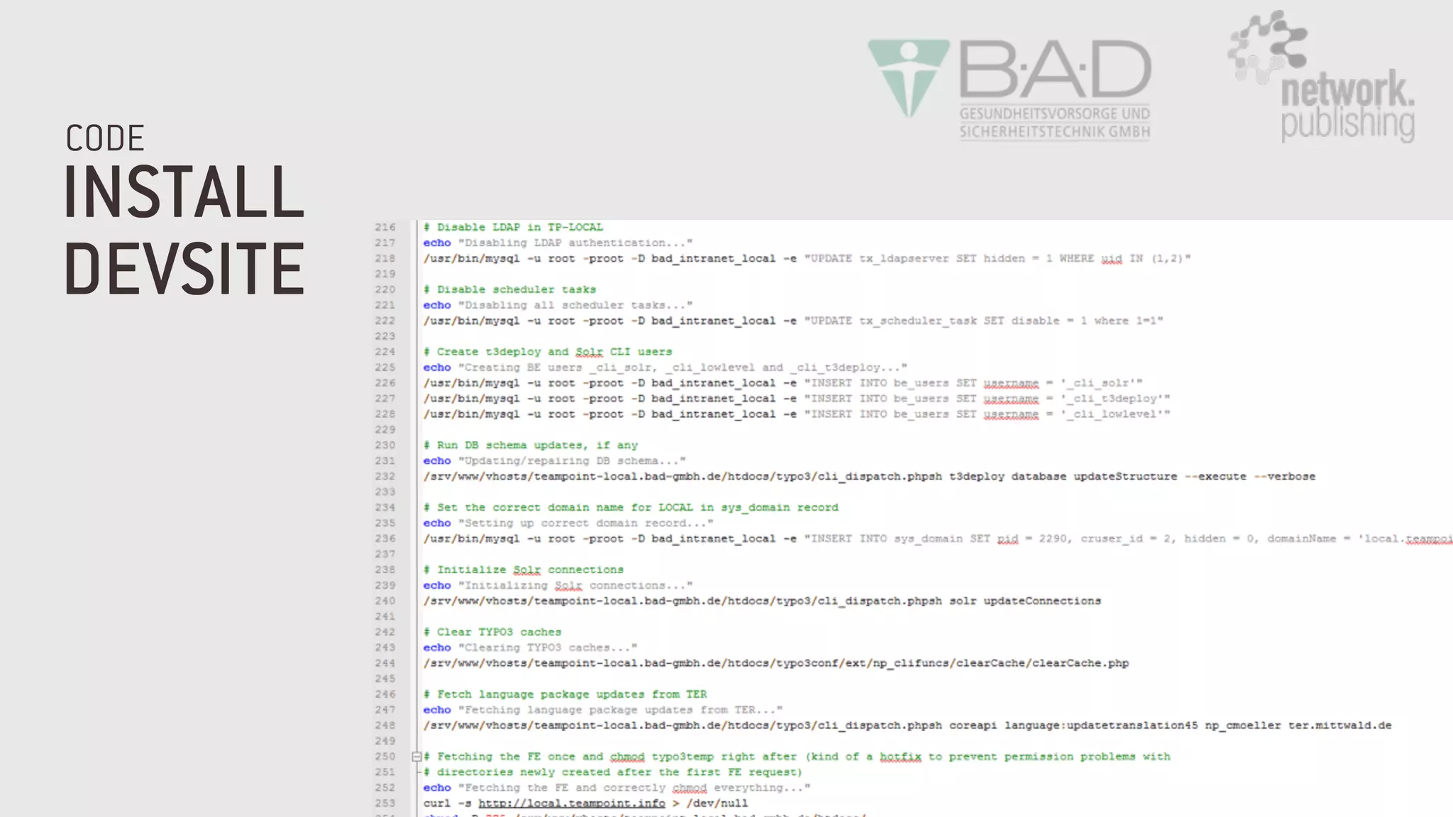 INSTALL
DEVSITE
CODE
 