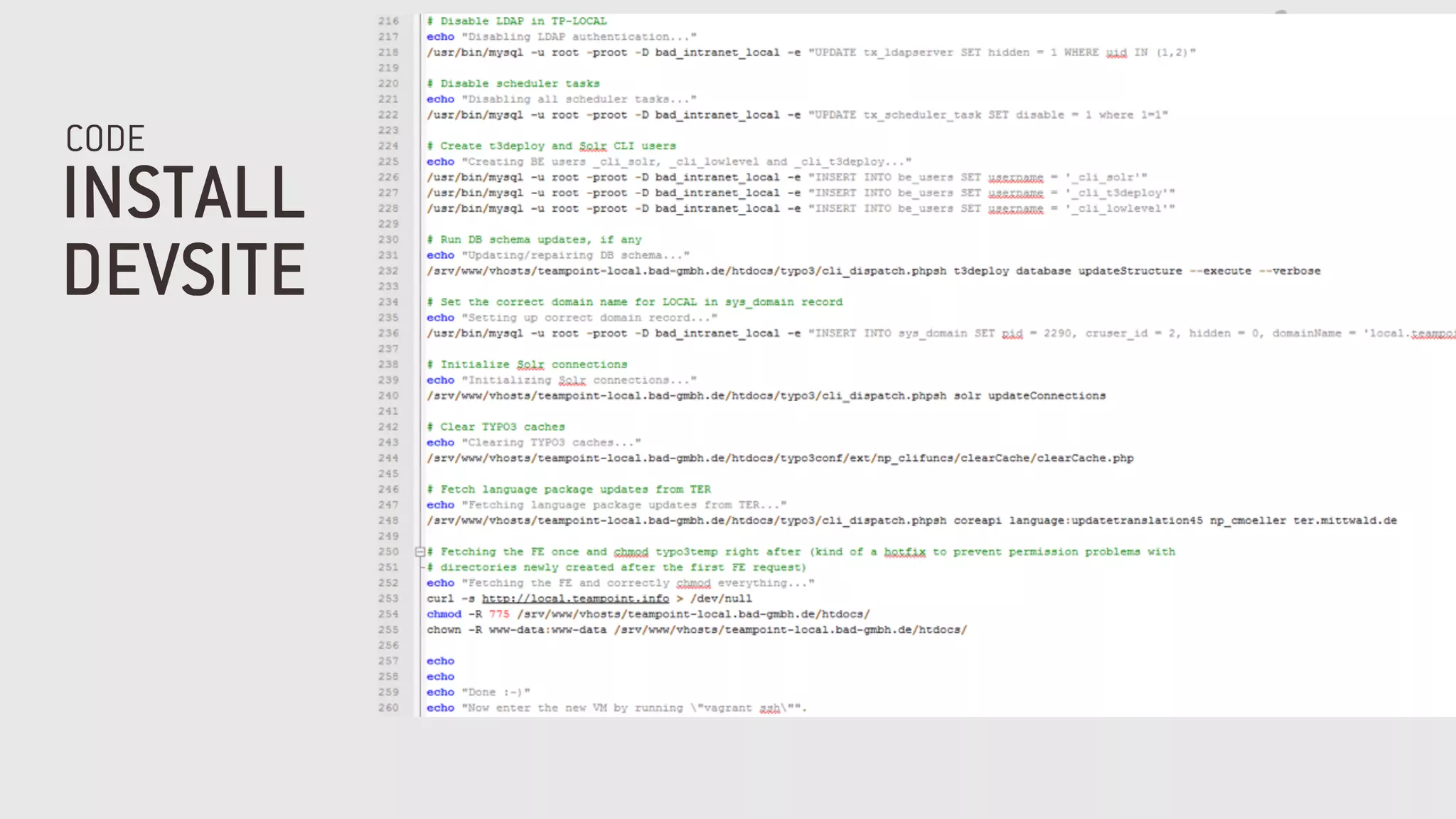 INSTALL
DEVSITE
CODE
 
