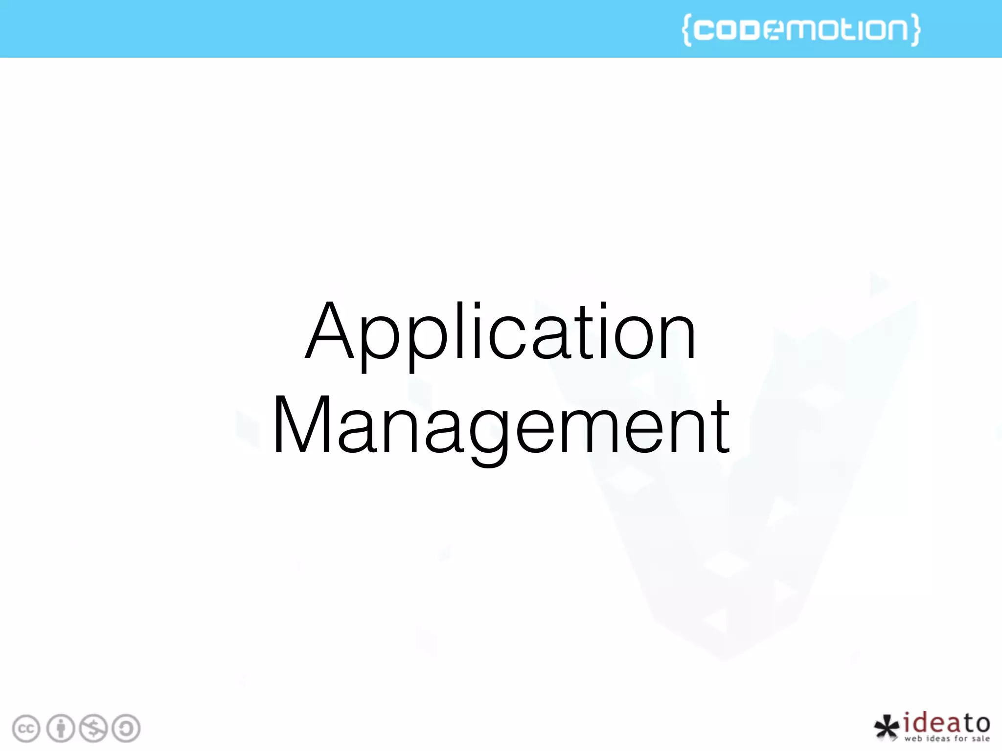 Application
Management
 