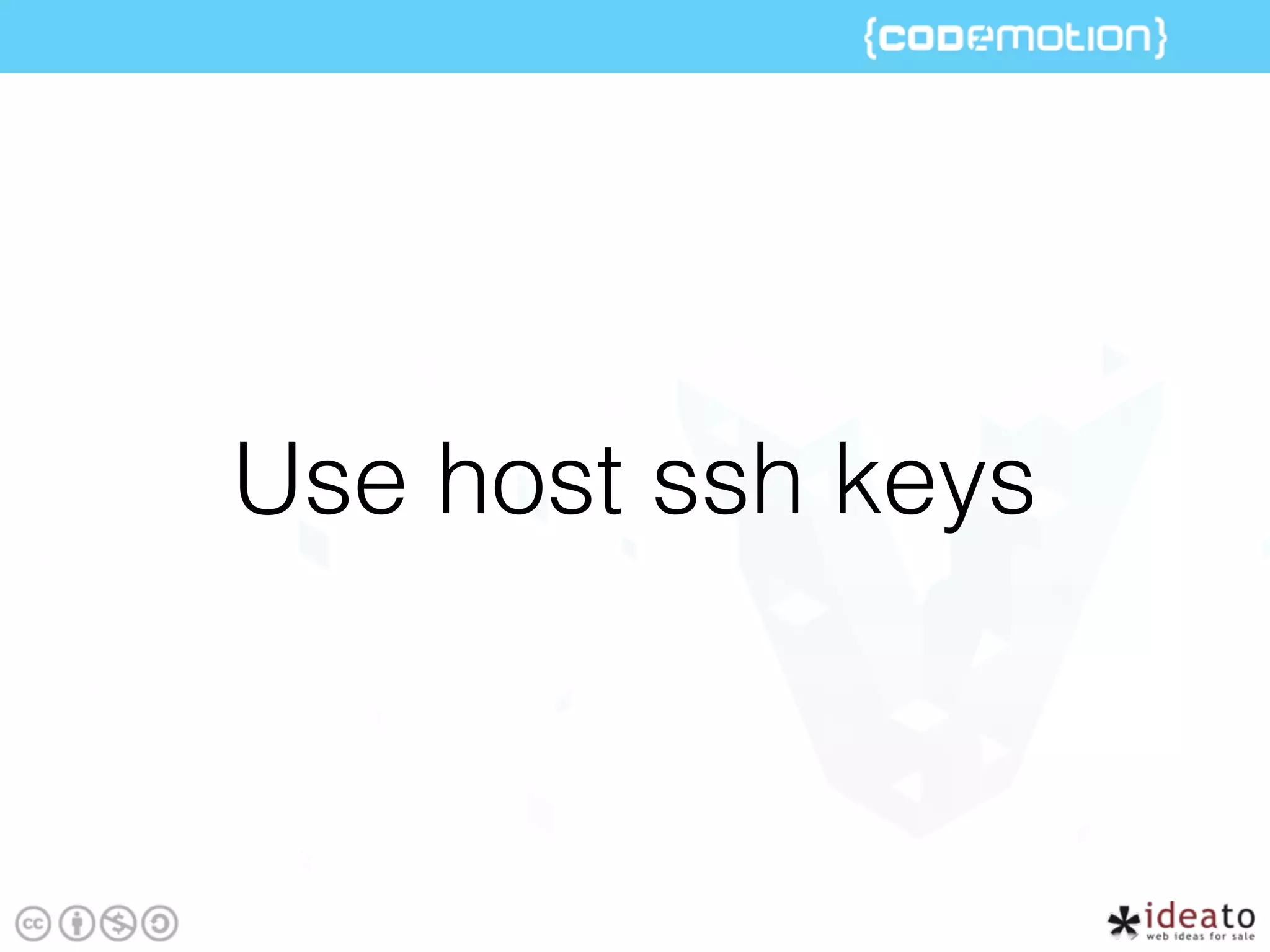 Use host ssh keys
 