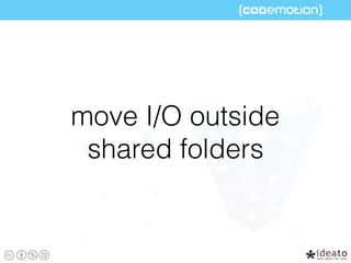 move I/O outside
shared folders
 