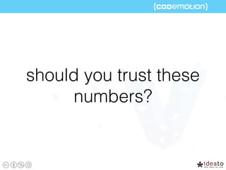 should you trust these
numbers?
 